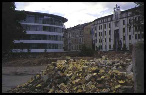 St&auml;dtebauliche Kontraste im Verlagsviertel Leipzig