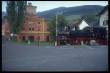 Steiermark 1991: Schau - Dampflok vor Hochofen in Vordernberg