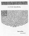 To the Reader