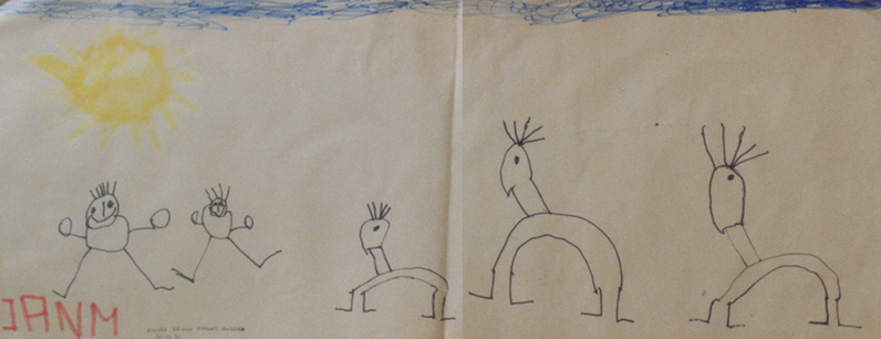 1975-12__Kinder__die_den_Hirschen_zusehen