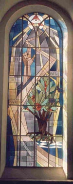 Glasfenster in der St.-Johannes-Kirche deutz, Entwurf Herbert Schuffenhauer, Köln