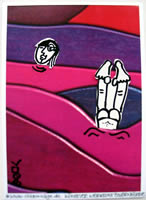 -eintauchen- original zeichnung von brigitta krause