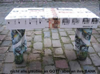 nicht alle glauben an GOTT- aber an ihre BANK
