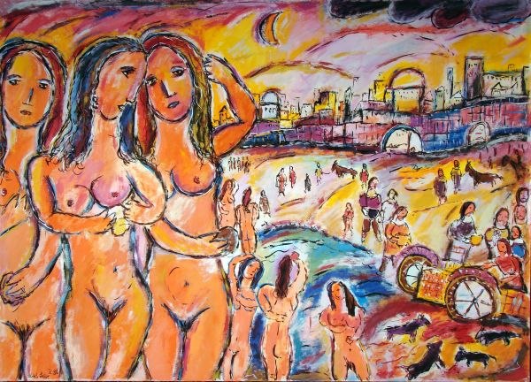 Prophezeiung des Elias erfllt sich - Hunde lecken Ahabs Blut und Huren baden darin © Ulrich Leive
