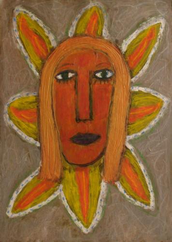 Engelsgesicht, rot-gold © Ulrich Leive