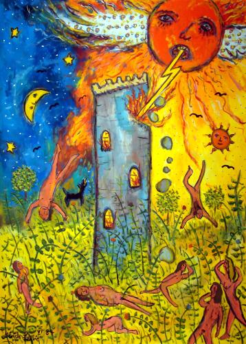 Tarot 16 Die Zerstörung © Ulrich Leive