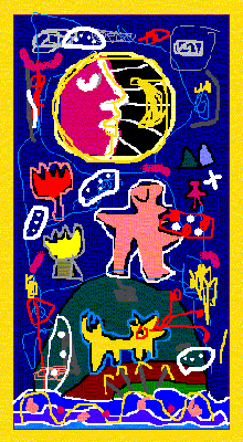 Mondgesicht, Wanderer, Hund © Ulrich Leive