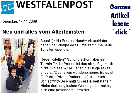 Westfalenpost : Neu und vom allerfeinsten | Lebensraum stiftet neue Toiletten