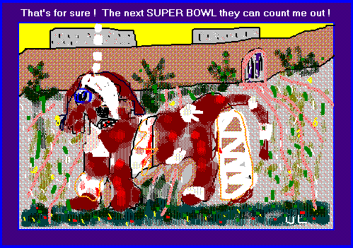 That's for sure! The next SUPER BOWL they can count me out! © Ulrich Leive