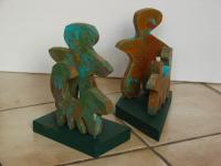 Begegnung - Bemalte Holzskulpturen II - 2003 © Ulrich Leive