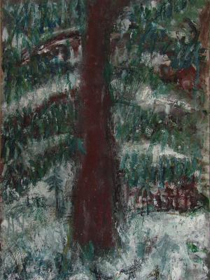 Winterlandschaft mit Kiefer II - 2004 © Ulrich Leive